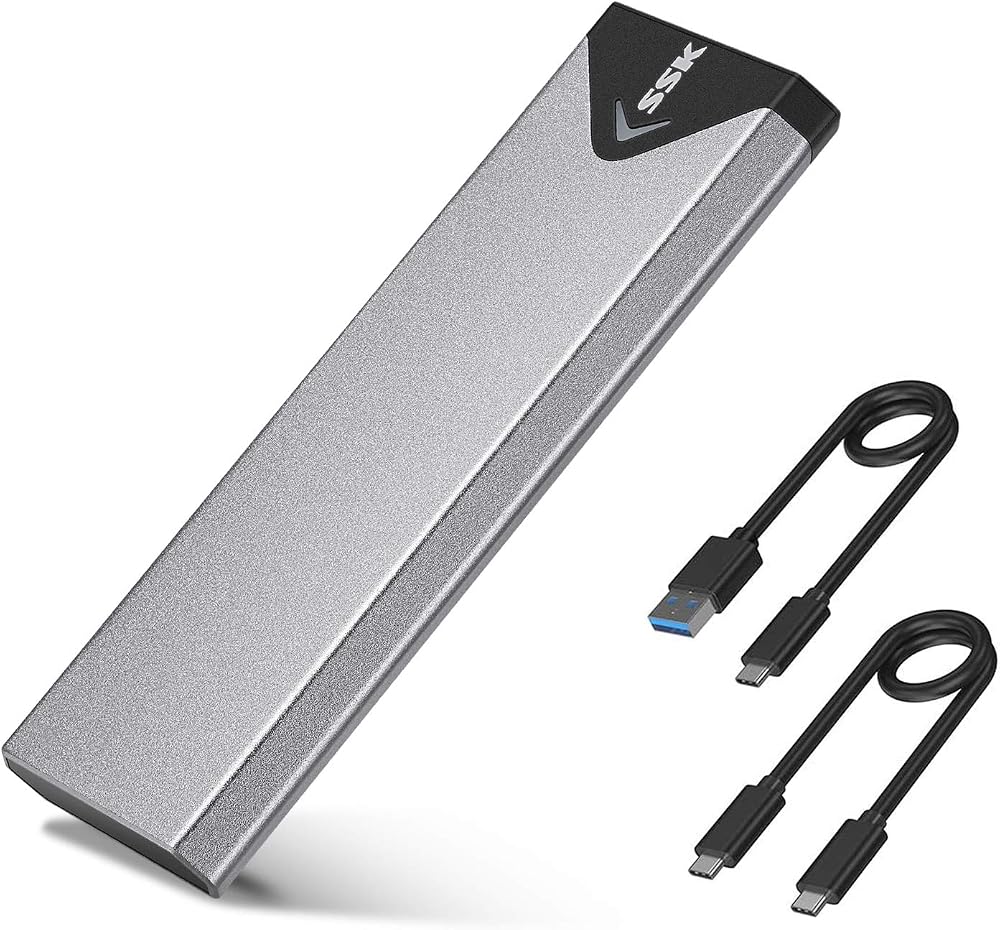 SSK Aluminum M.2 NVMe Enclosure USB 3.1 Gen2 10Gbps NVMe PCIe M-Key