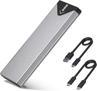 SSK Aluminum M.2 NVMe Enclosure USB 3.1 Gen2 10Gbps NVMe PCIe M-Key