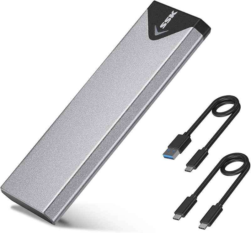 SSK Aluminum M.2 NVMe Enclosure USB 3.1 Gen2 10Gbps NVMe PCIe M-Key