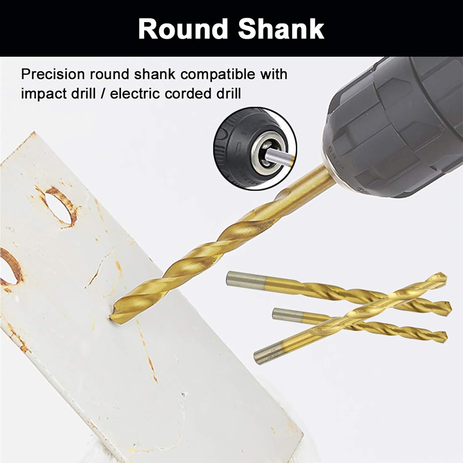 NORTOOLS HSS TiN Coated HSS Drill Bit Set including Round Shank for Steel Soft Metal, Wood & Hard Plastic - Image 5