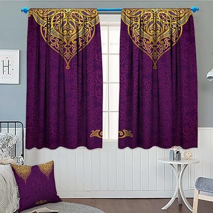 Amazon Com Bottletip Purple Decor Blackout Window Curtain Eastern