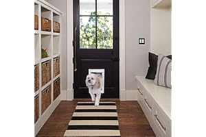 IDEAL PET PRODUCTS SINCE 1979 Ideal Pet Products Deluxe Aluminum Pet Door with Telescoping Frame, Medium, 7" x 11.25", White