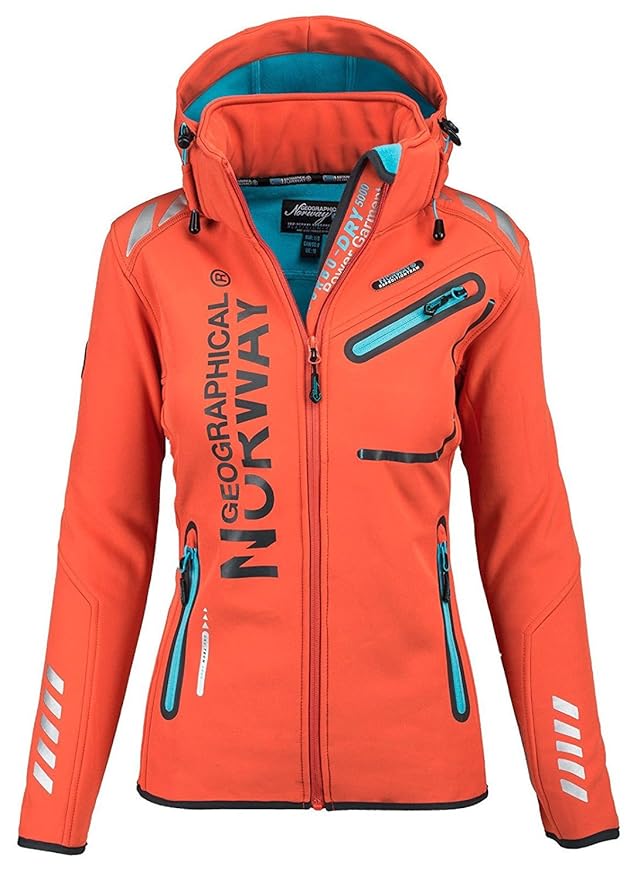 Geographical Norway Damen Softshell Funktions Outdoor Regen Jacke Sport