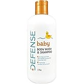 Defense Soap Baby Shampoo and Body Wash with Tea Tree Oil, Coconut Oil, Eucalyptus, Olive Oil & Aloe, 12 Fl Oz
