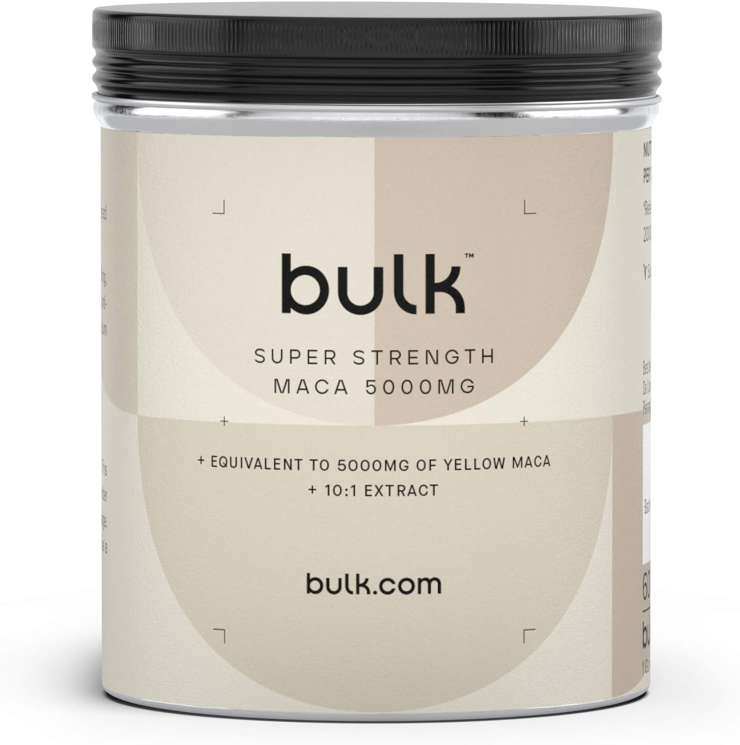 Bulk Super Strength Maca Capsules, 5000 mg, Peruvian Maca Root, High Strength, Pack of 90, 90 Servings, Packaging May Vary