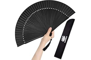KEZKALS Hand Fan, Hand Fans for Women Foldable, Handheld Fan, Chinese/Japanese Hand Held Fan, Folding Fan, Hand Fan Foldable, Paper Fans for Cosplay, Home Decor, Party 8.27"