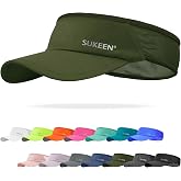 Sukeen Lightweight Sports Sun Visor Hat for Men Women | Packable, breathable, quick-dry, UPF50+ cooling visor hat, stretch fit, for running, tennis, golf, pickleball, softball