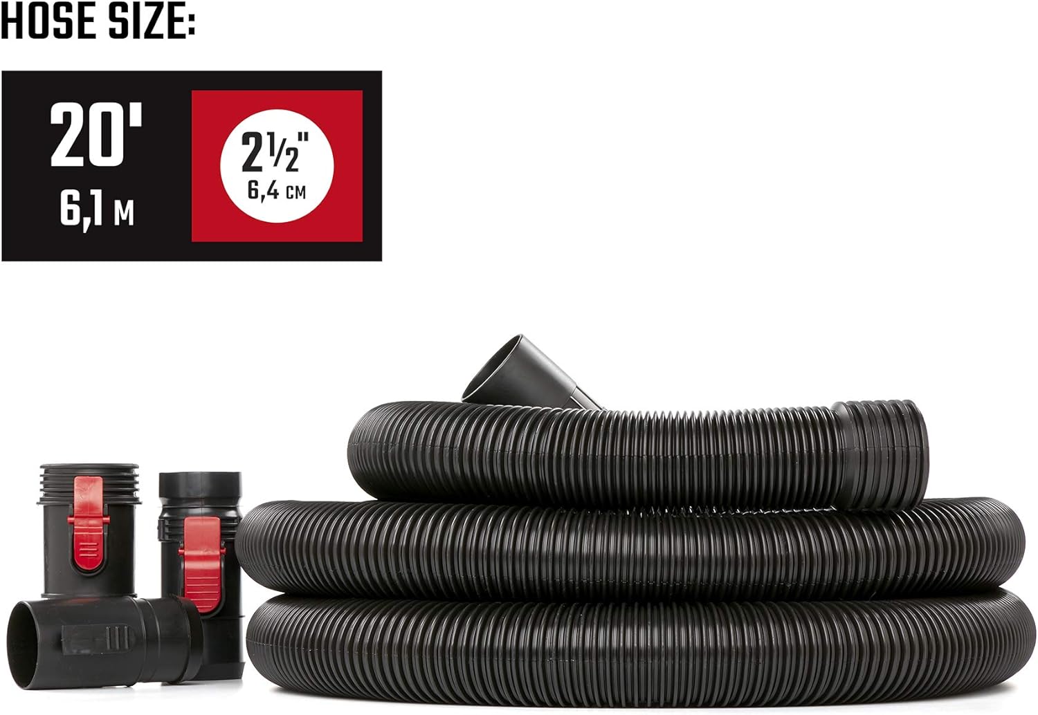 CRAFTSMAN CMXZVBE38759 2-1/2 in. by 20 ft. POS-I-LOCK Wet Dry Shop Vacuum Hose Kit - - 