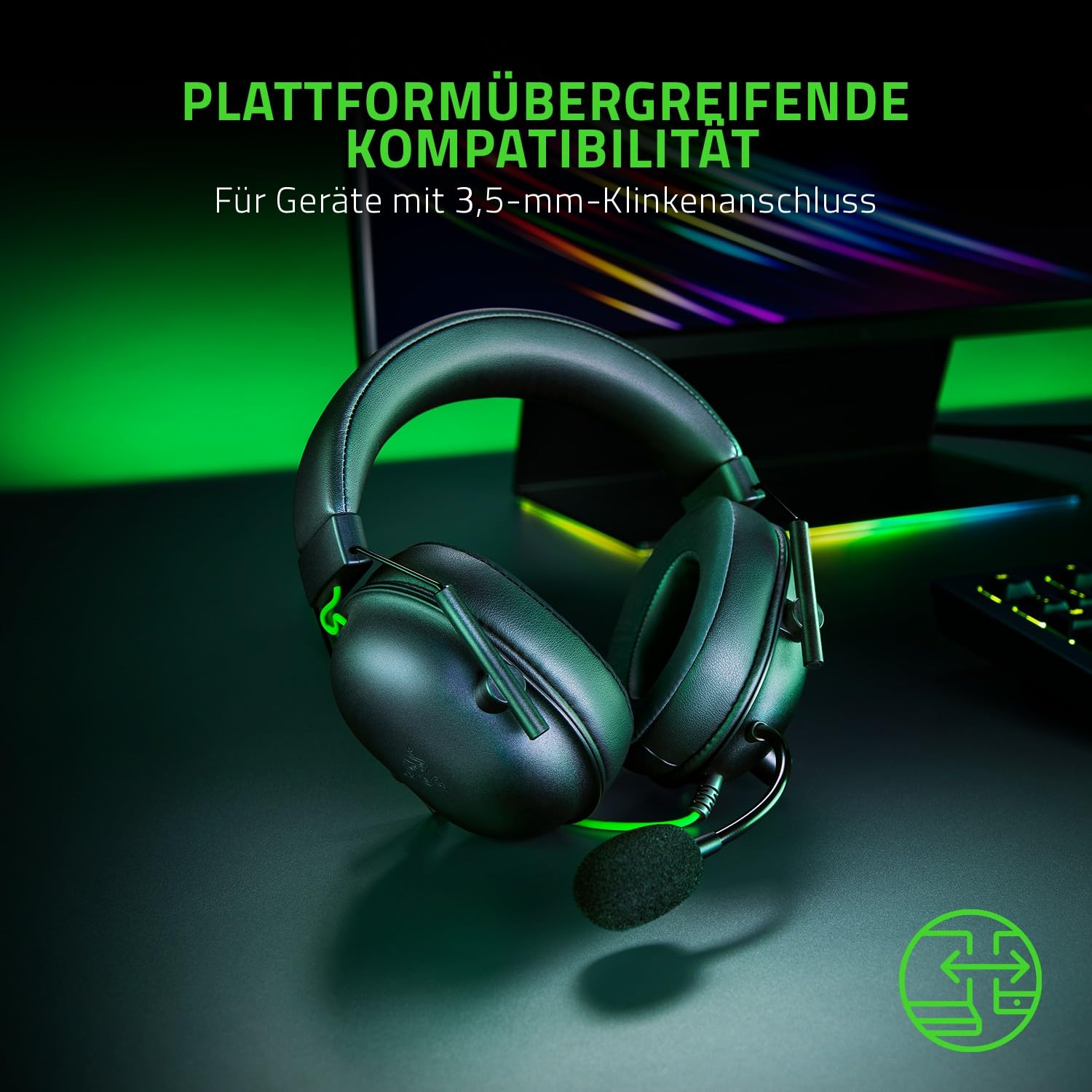 Razer BlackShark V2 X - Premium Esports Gaming Headset (Kabelgebundene Kopfhörer mit 50mm-Treiber, Rauschunterdrückung für PC, Mac, PS4, Xbox One & Switch) Schwarz 7
