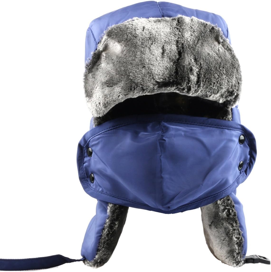 Unisex Winter Waterproof Trooper Trapper Hat, Windproof Russian style Hat , Aviator Bomber Cap Ear Flap Warm Ski Hat With Removable Mask, Best Xmas Gift for Men or Women (Blue, One size)