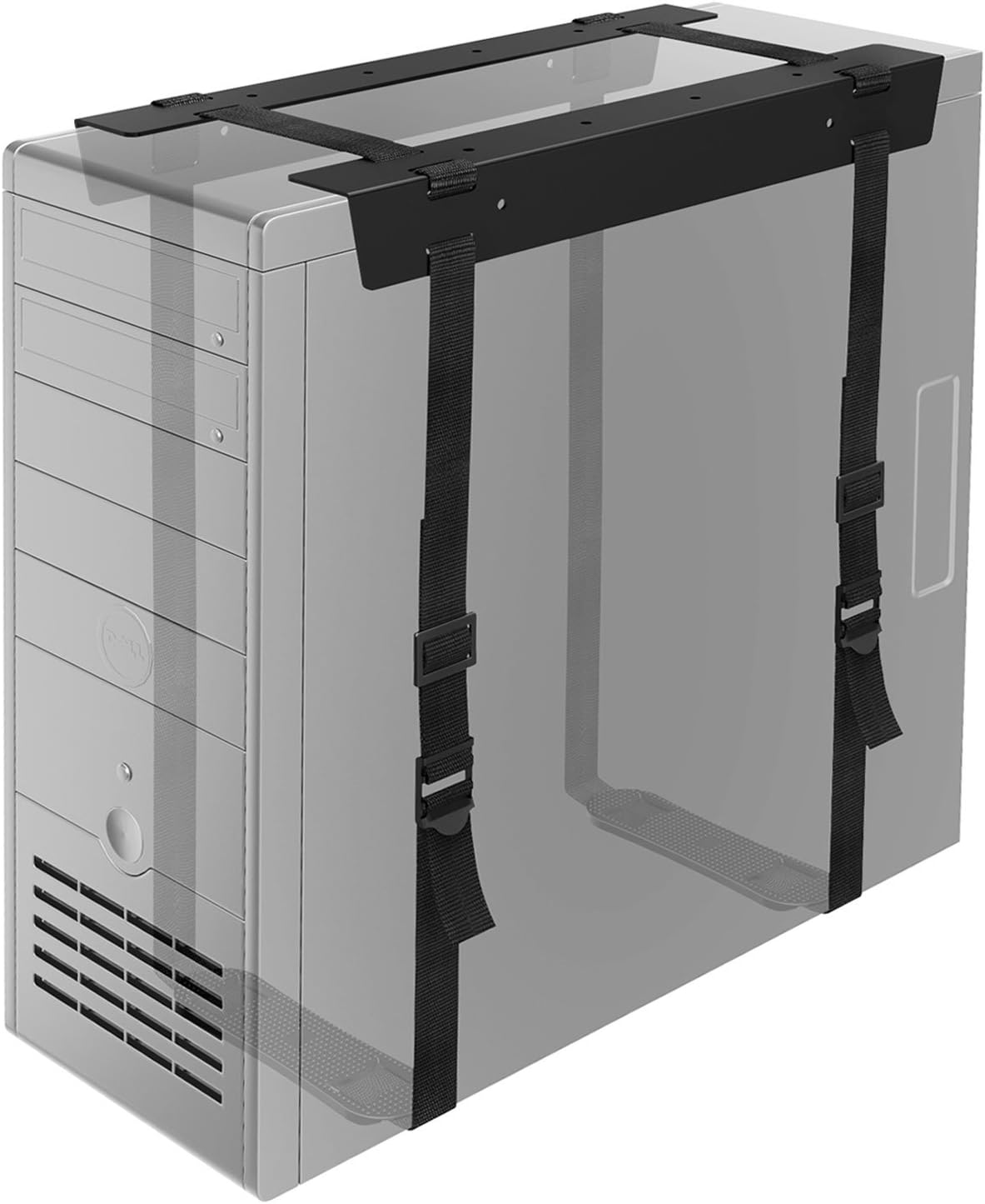 BONTEC Under Desk PC CPU Holder Straps Computer Tower Mount Bracket Office Home