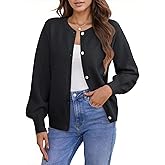 UNCLECAT Womens Button Up Cardigan Sweaters Casual Long Sleeve Open Front Top Knit Outwear Coats