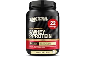 Optimum Nutrition Gold Standard 100% Whey Protein Powder, 670g - Vanilla Ice Cream - 22 servings (packaging may vary)