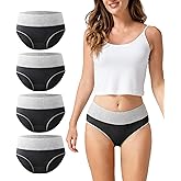 DAVID ARCHY Womens Underwear, Bamboo Rayon Women's Briefs - Moisture Wicking Panties, Soft & Breathable, 4 Pack