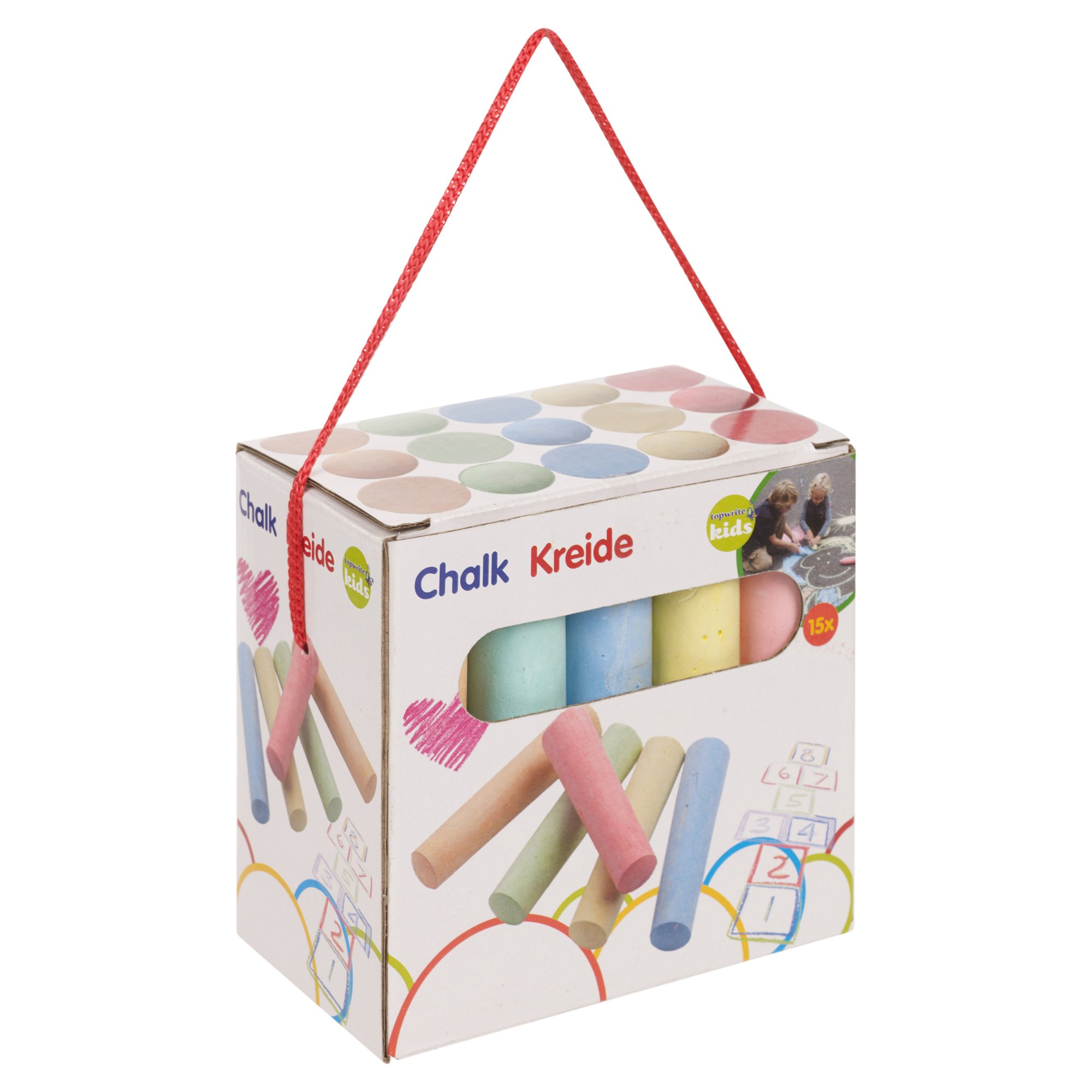 Childrens Chalk Set - 15 Piece with Carry Box