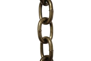 RCH Hardware CH-S60-02-AB-3 Steel Chandelier Chain, Antique Brass (3 Feet)