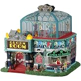 Lemax The Gloom Room Club Animated Lit Building, #25847, Porcelain | Rooftop Dance Floor &amp; a Ghoulish Outdoor Bar | Resin, 9.76 x 10.47 x 9.06 In, Adaptor Included | Spooky Town Display