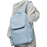 School Backpack for Women Men Cute Backpack for College Students Lightweight High School bag for Teens Girls Boys Waterproof Casual Daypacks Bookbag(Blue)