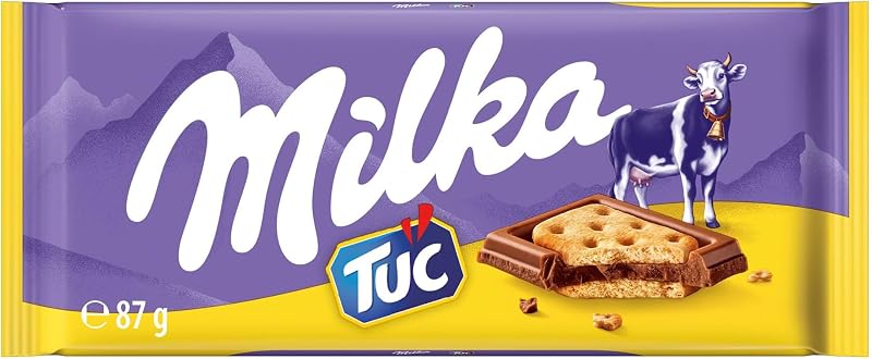 TUC, Tableta de Chocolate con Leche Cubierta con Galletas TUC, 87g