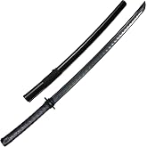 E-BOGU Martial Arts Polypropylene Training Sword Equipment (39") with Black Saya Scabbard
