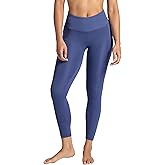 Gaiam Womens Rib Mix High-Rise 7/8 Legging, Slim Fit, 25” Inseam, Stretch Midweight Performance Material