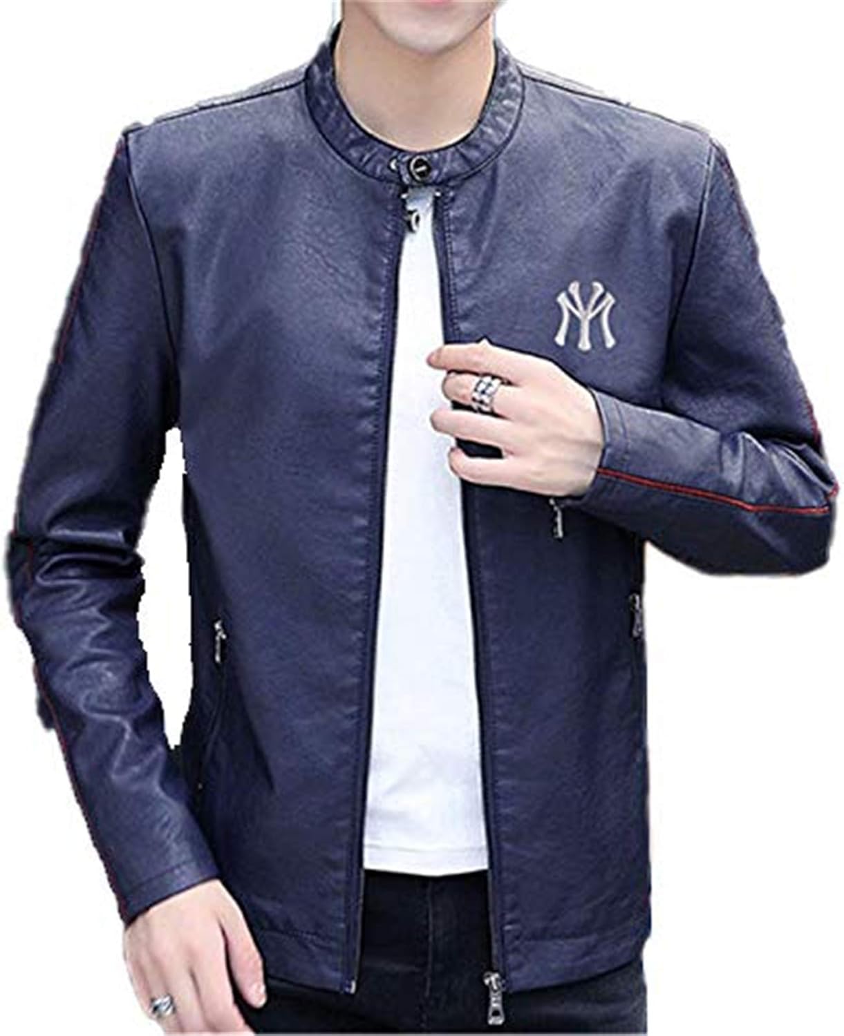 Men's Pu Jacket Jacket European Style Autumn and Winter Fashion Student