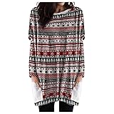 Women Christmas Halloween Cute Printed Tunic Tops