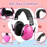 LEADSTAR Kids Ear Defenders Rose NRR 25dB Adjustable Hearing Protection Earmuffs view 2