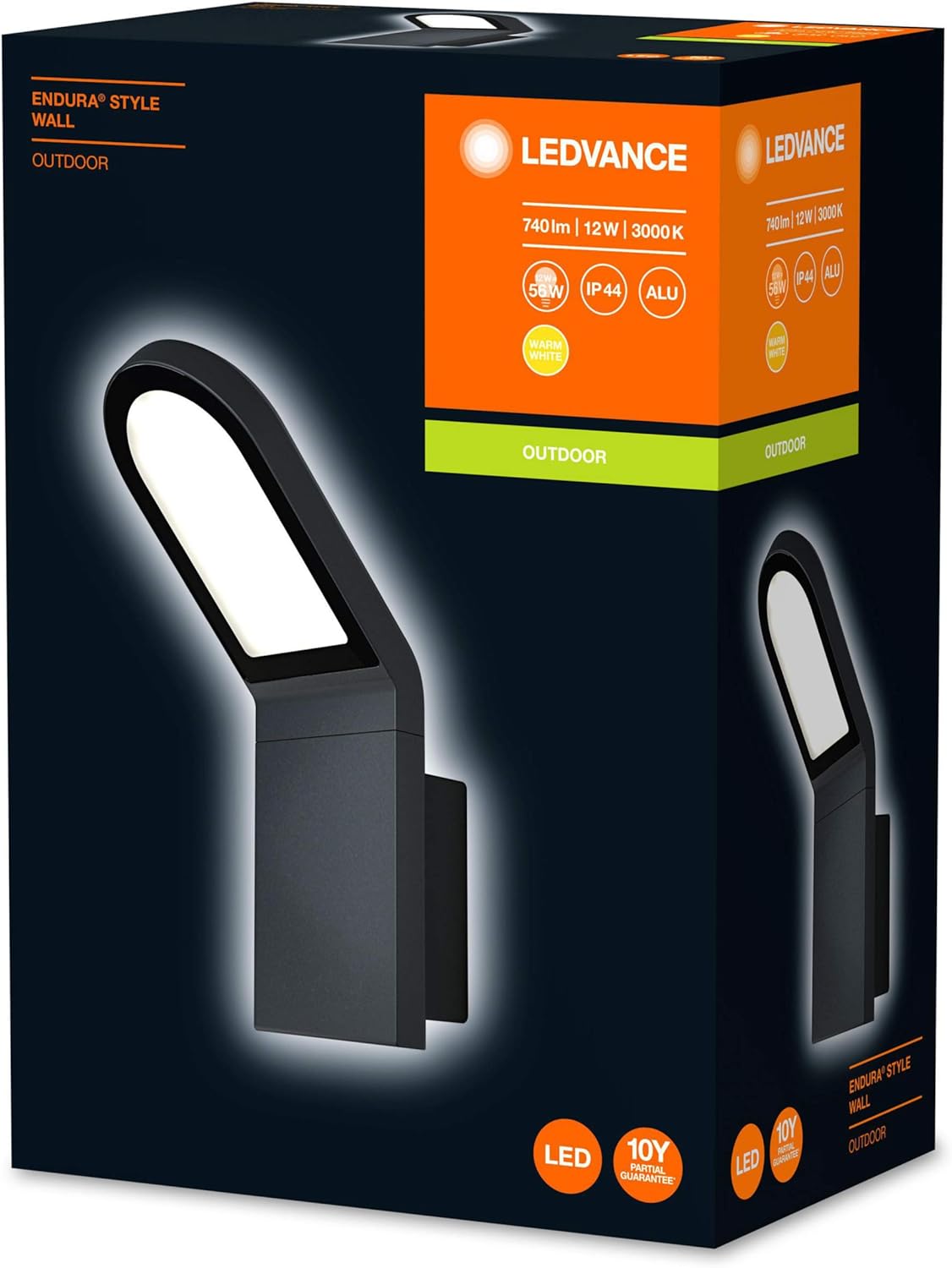 Wall and ceiling luminaire LED: for wall ENDURA© STYLE WALL / 11.50 W, 220…240 V, Warm White, 3000 K, body material: aluminum - Image 5