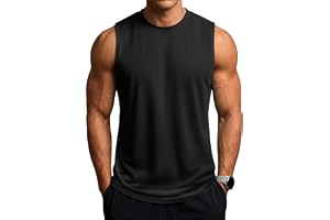 ZITY Men's Sleeveless Shirts Quick Dry Tank Tops UPF 50+ Workout Gym Shirts | Lightweight, 4-Way Stretch, Bodybuilding, Summer, Athletic, Gym, Running, Beach, Swim Tanks