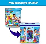 Mega Bloks Fisher-Price Toddler Big Building Bag 80 Pieces Blue 1+ DCH63 view 9