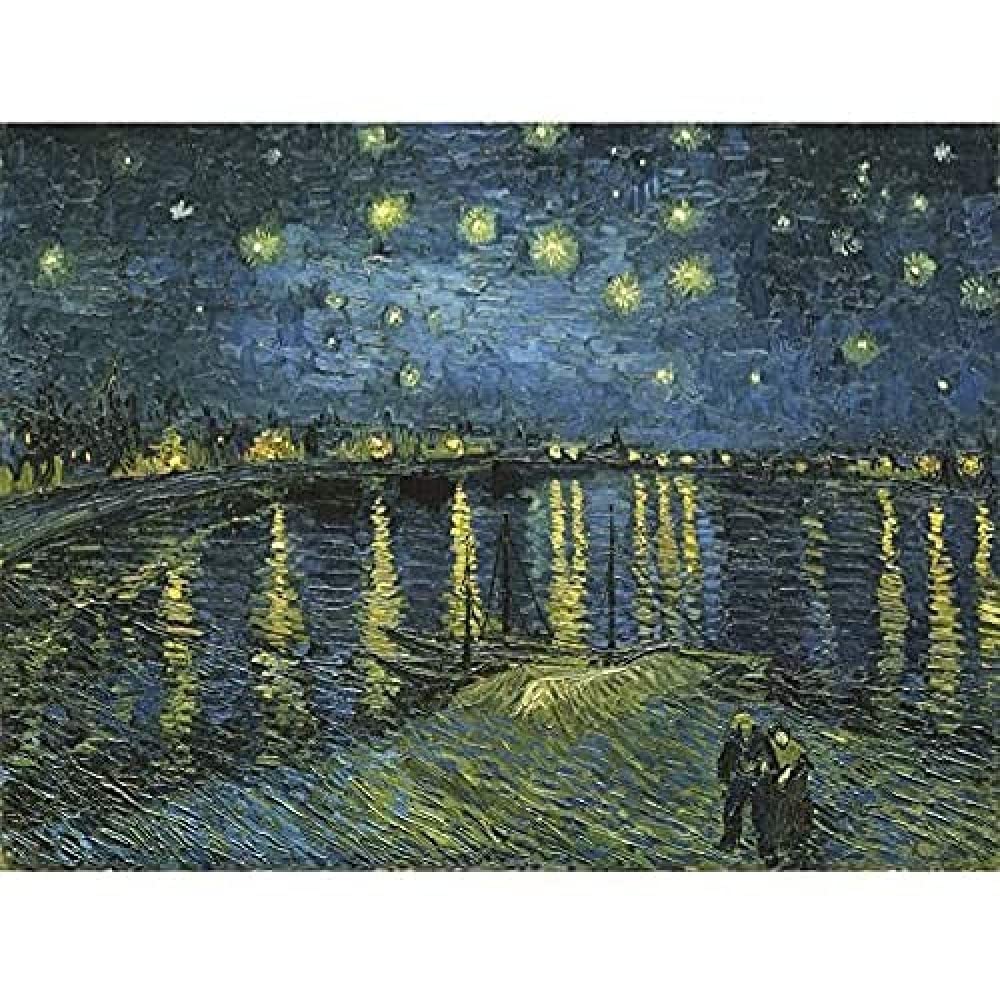 Vincent Van Gogh Starry Night Art Print Canvas Premium Wall Decor Poster Mural