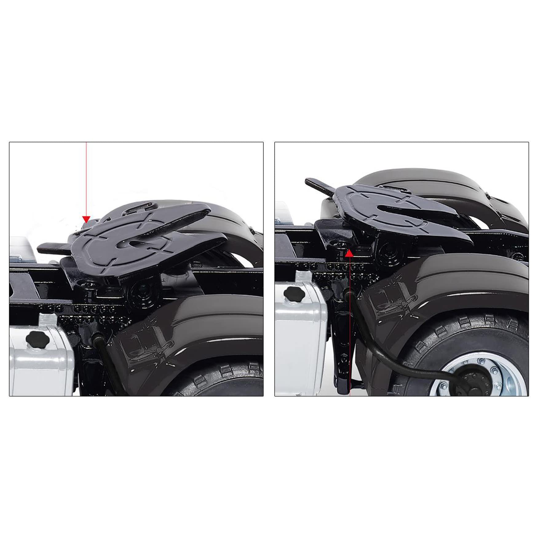 WIKING 077653 MAN TGS 18.510 4x4 BL 2-Achs Zugmaschine, Modell-Lkw, 1:32, Metall/Kunststoff, Ab 14 Jahre, Viele Funktionen, Inkl. Reifendruck-Regelanlage, Schwenkbarer Kühlergrill, Rot 5