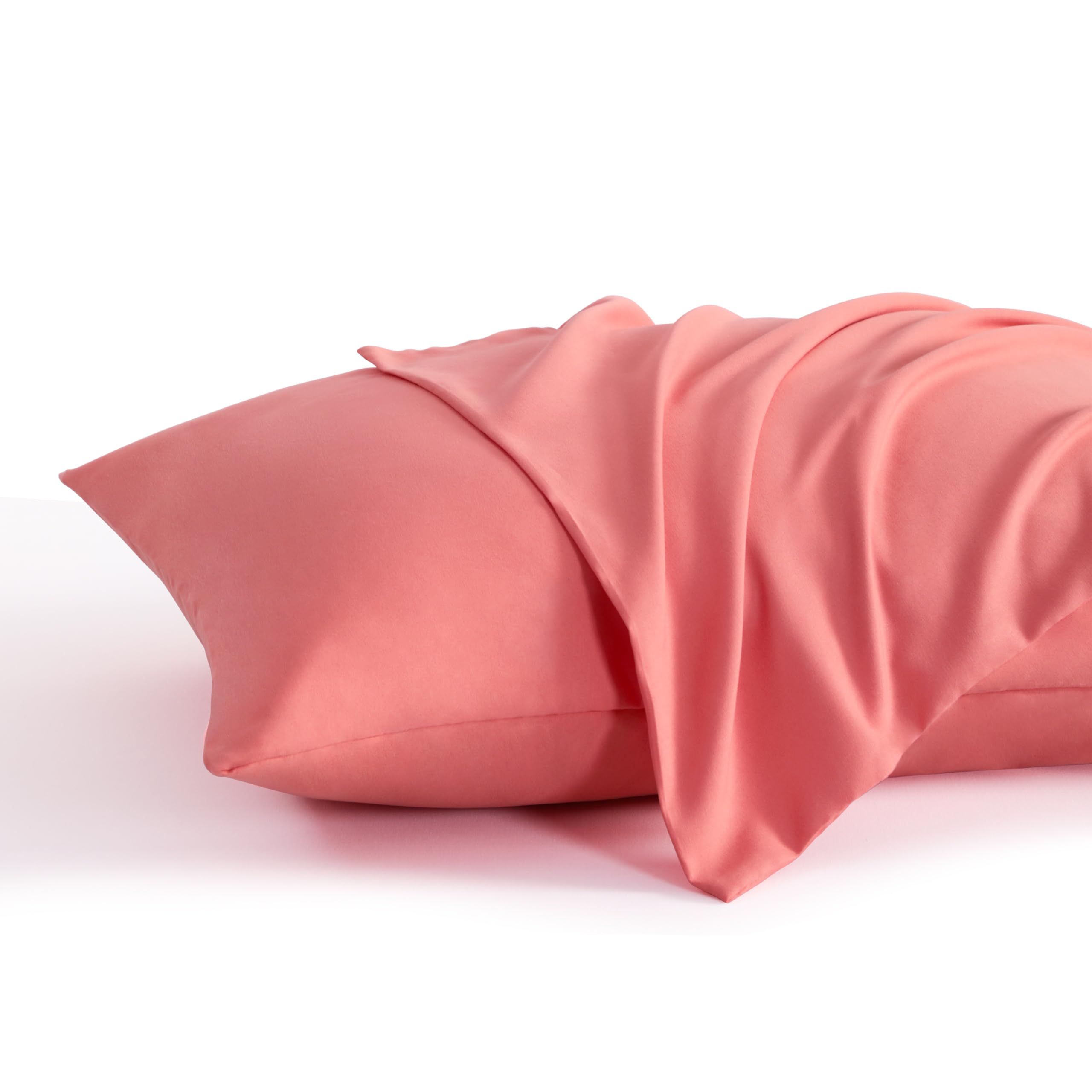 Photo 1 of NTBAY Standard Pillow Cases Set of 2, 2 Pack Brushed Microfiber 20x26 Pillow Cases, Soft, Wrinkle, Fade, Stain Resistant Coral Pink Pillow Cases with Envelope Closure, 20x26 Inches, Coral Pink
