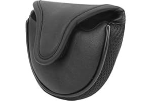 Golf Putter Protection Covers, Mallet Putter Head Covers Putter Protection Headcover Bag Guard Semicircle PU Leather Guard Wa