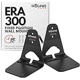 Sound Bass ERA300 Wall Mount Bracket, Low Profile, Black, Twin Pack, Compatible with Sonos ERA 300 Speaker, Complete with All Fixing Hardware