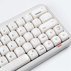 COOMICKEY 140 Keys White PBT Keycaps MOA Profile