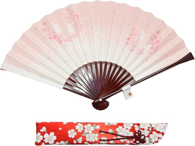 Amazon 日本製 京扇子認定ブランド バチ型タメ塗 兎 レディース 母の日 プレゼント 香料付き 和装小物 通販
