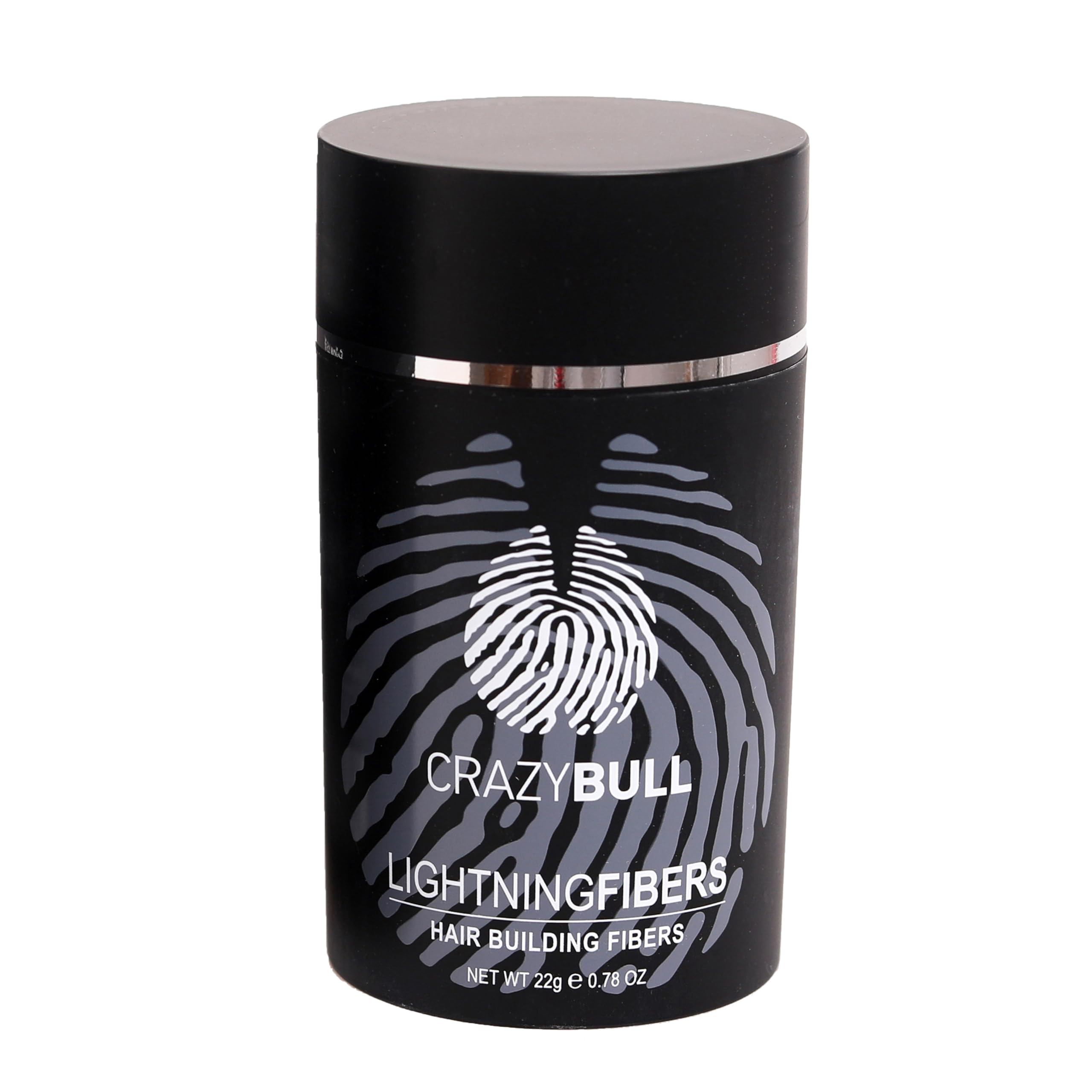 Hair Building Fibre - Long-Lasting, Easy Apply Hair Fibre Concealer for Thinning Hair & Bald Spots - Vegan & Cruelty-Free Hair Thickening Fibre for Men & Women - Crazy Bull, 22g, Light Brown