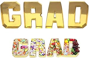 Grad Charcuterie Letters Fillable Tray, Cardboard Grad Boxes with Letters for High School College 2026 Graduation Party Suppl