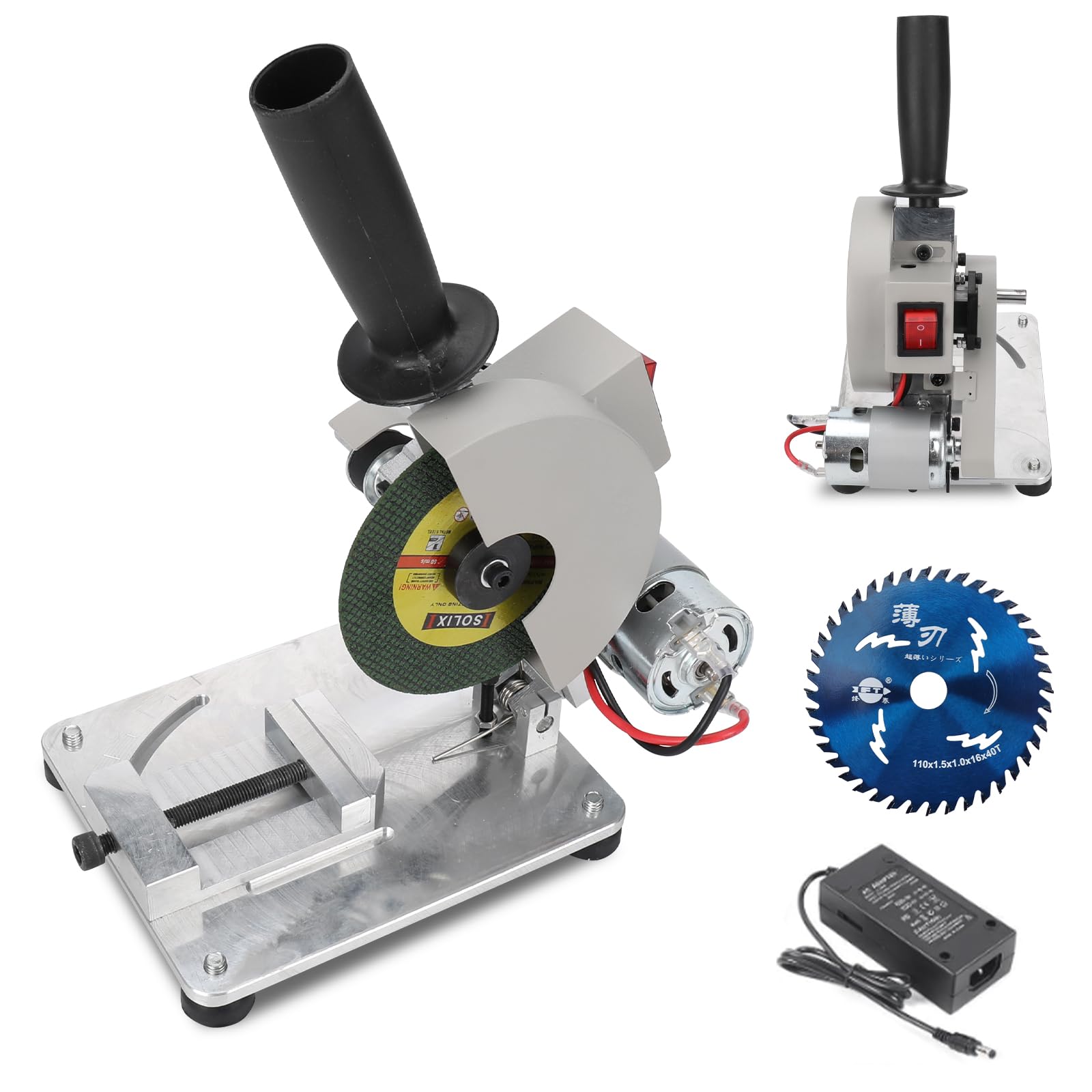 Photo 1 of *USED NOT TESTED*4 inch Chop Saw, 9000r/Min 110V Cut-Off Chop Saw Mini Miter Saw, 0-45° Adjustable Micro Miter Chop Saw Cutting Polishing Machine for Soft Metal, Iron Sheet, Wood, Aluminum Alloy