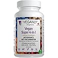 VEGANLY Vegan Super 4-in-1 Antioxidants & Anti-inflammation Supplement 90 veggie capsules. Canadian. Joint pain relief, Easy 