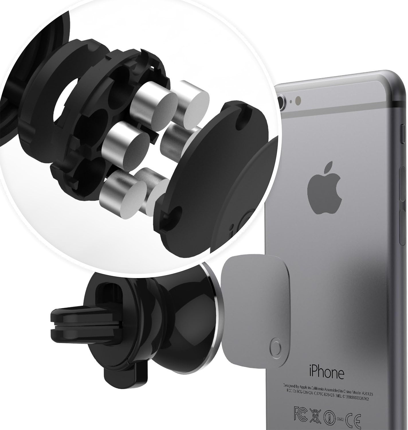 iOttie iTap Magnetic Air Vent Car Mount Holder for iPhone 7, 7 Plus, iPhone 6/6s, 6 Plus, 5s/5c, Samsung Galaxy S5/S4/S3/ - Image 4
