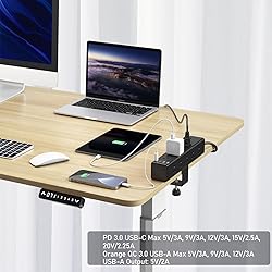 CCCEI Standing Desk Clamp Power Strip with 15