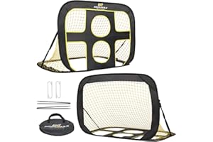 PodiuMax Kids Soccer Goal 2 in 1, Pop up Portable Soccer Goals for Backyard, Soccer Net for Kids Age 3 5 8, Indoor Outdoor Toddler Soccer Goal with Carry Bag, Improving Passing & Shooting Accuracy