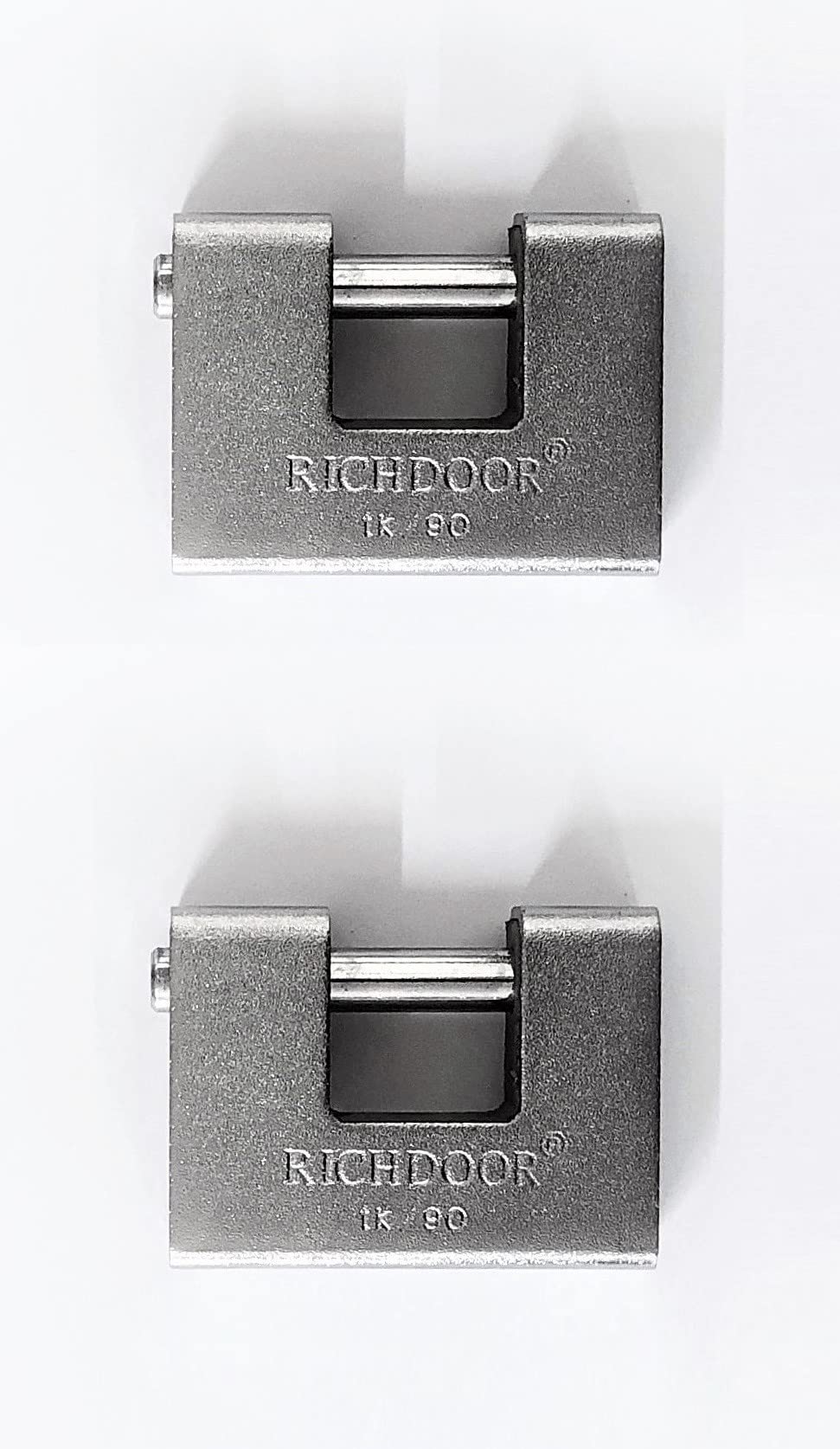 tempo di saldi CATENACCIO2 Pair of Solid Steel Rectangular Padlocks with 3 Keys