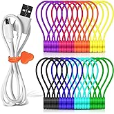Reusable Magnetic Cable Organizer Twist Ties,24Pcs Cord Management Organizer Travel For Bundling And Organizing Cables Bookmark Fridge Magnet Silicone Cord Winder Magnetic Cable Clips 8 Color