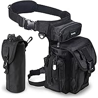 Jueachy Drop Leg Bag for Men Tactical Metal Detecting Thigh Pack with Water Bottle Pouch
