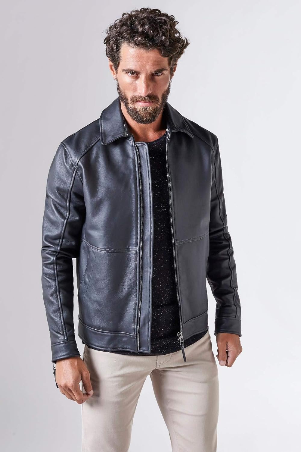 jaqueta de couro aviador