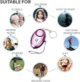 SUMAS 3 Pack Personal Safety Alarm 140DB Loud Keychain with LED Light for Women view 9
